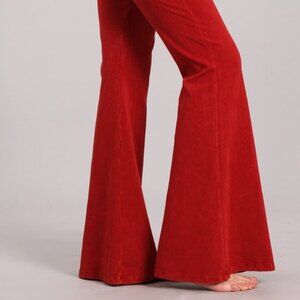 Chatoyant Mineral Wash Bell Bottoms Red Small